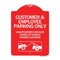 Signmission Customer and Employee Parking Only Unauthorized Vehicles Towed at Owner Expense, A-DES-RW-1824-24218 A-DES-RW-1824-24218 - alternate 1